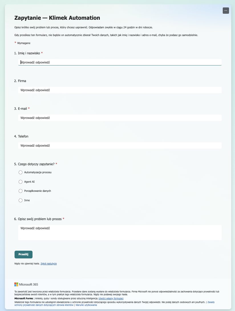 Publiczny formularz zapytania LeadFlow